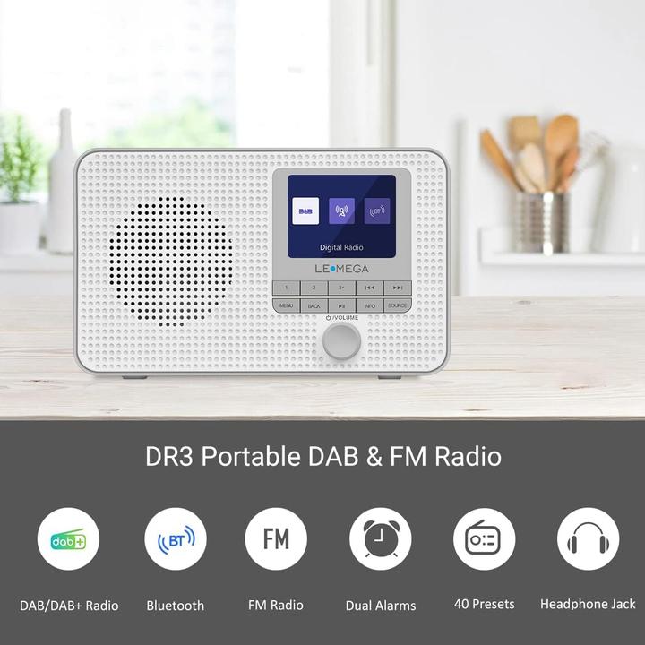 Image du produit Lemega DR3 Tragbares DAB Plus/FM Digitalradio (DAB+ DAB, FM, Bluetooth)