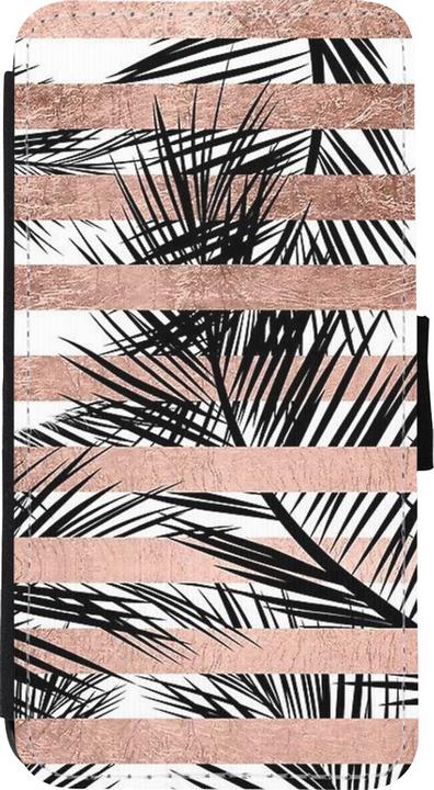 Produktbild PhoneLook Hülle Wallet schwarz Palm trees gold stripes (Apple iPhone XS Max)