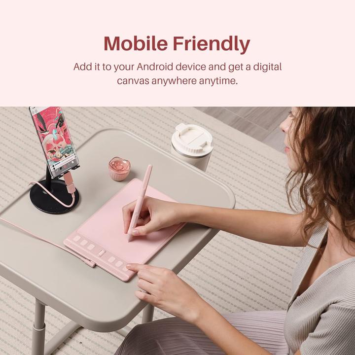 Produktbild Huion Inspiroy 2S Rosa Grafiktablett (5080 lpi)