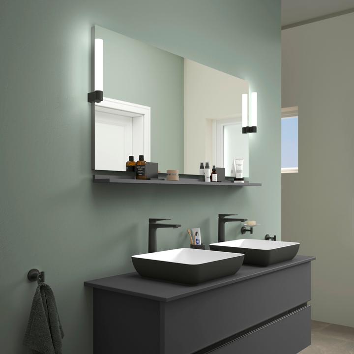 Image du produit Duravit Tablette Sivida, support noir diamant mat, 1280x115x35mm