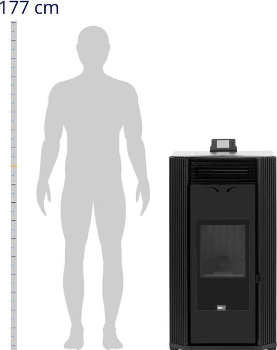 Actual product image MSW Hydro Pellet Stove - 24 kW - for 400 m³ / 35 L (24000 W)