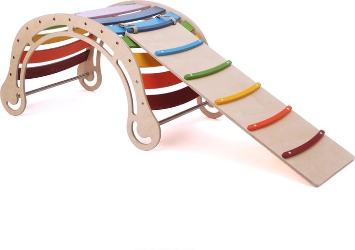 Produktbild Montessori doppelseitiges Brett aus Holz - hell - bright ® Sport&Gym