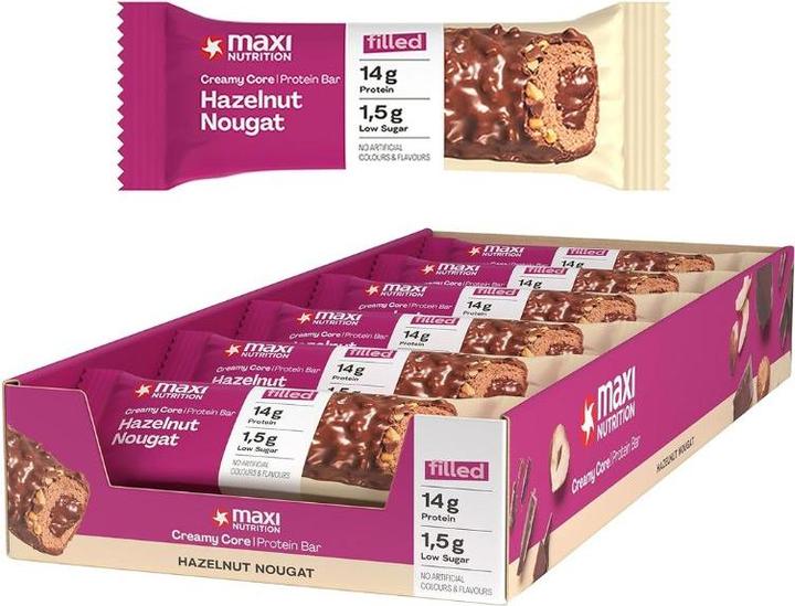 Immagine prodotto Maxi Nutrition Barretta al cuore cremoso Hazel (Torrone, Nocciola, 1 pz., 45 g)