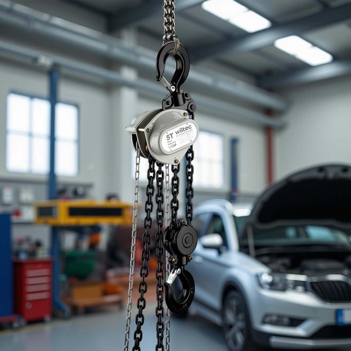 Produktbild Wiltec Kettenzug bis 5t Handkettenzug 5m Hubhöhe Tragmittel Hebezeug Hebelzug