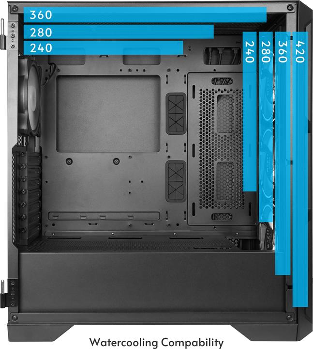 Actual product image Chieftec Apex Lumo GA-01B-L-OP (black, tempered glass) (ATX, Mini-ITX, E-ATX, mATX)