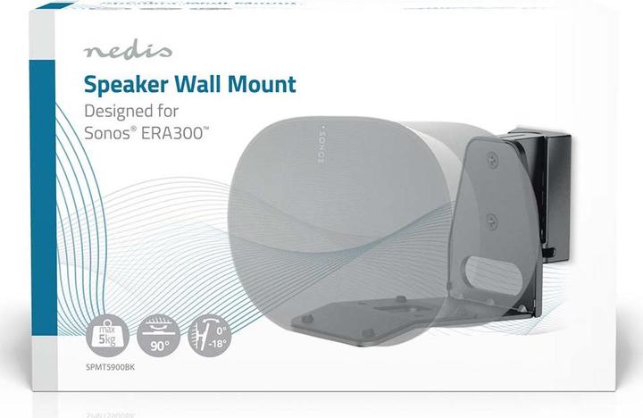 Actual product image Nedis Speaker holder - Compatible with: Sonos Era300 - wall - 5 kg - swivel/tilt - tiltable (1 pcs., Wall installation, Tiltable, Rotatable)