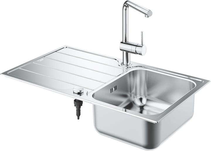 Produktbild Grohe Minta Set aus Spüle und Küchenarmatur (Aufsatzspülbecken) (Aufsatzspülbecken, 86 cm, 50 cm)