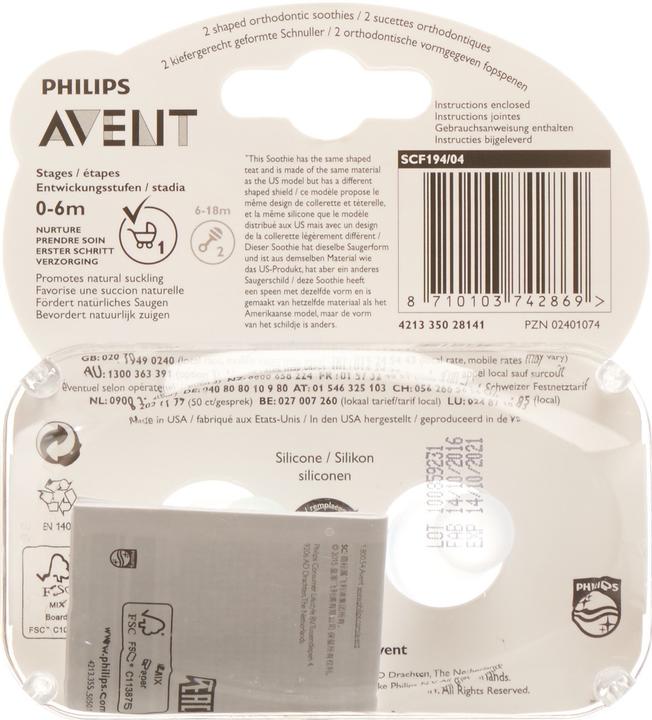 Actual product image Philips Avent Soothie (2 x, 3 - 6 M.)