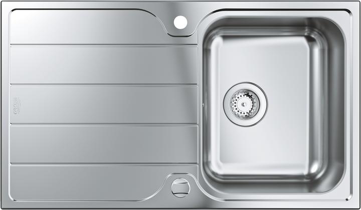Grohe K500 Edelstahlspüle mit Abtropffläche (Top-mounted sink, 48.20 cm, 84.20 cm)