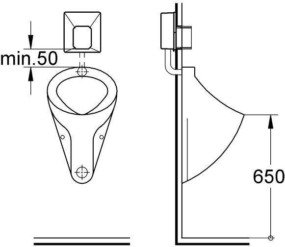 Actual product image Grohe Rapido U shell kit for urinal