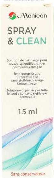 Immagine prodotto Menicon Detergente lipidico Spray & Clean (Cura dura delle lenti, 15 ml)