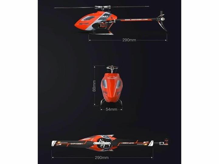 Image du produit OMP Hobby Hélicoptère M1 EVO Flybarless, 3D, jaune BNF