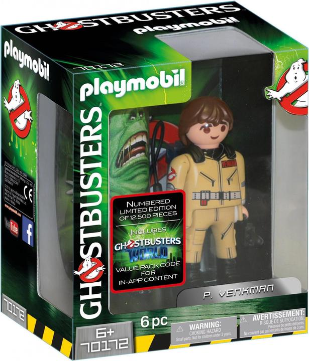 Actual product image Playmobil Ghostbusters collectible figure P. Venkman (70172, Playmobil Ghostbusters)