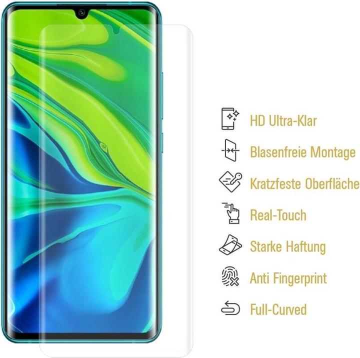 Actual product image Protectorking 2x Panzerfolie Anti-Shock HD Klar (2 Piece, Xiaomi Mi Note 10)