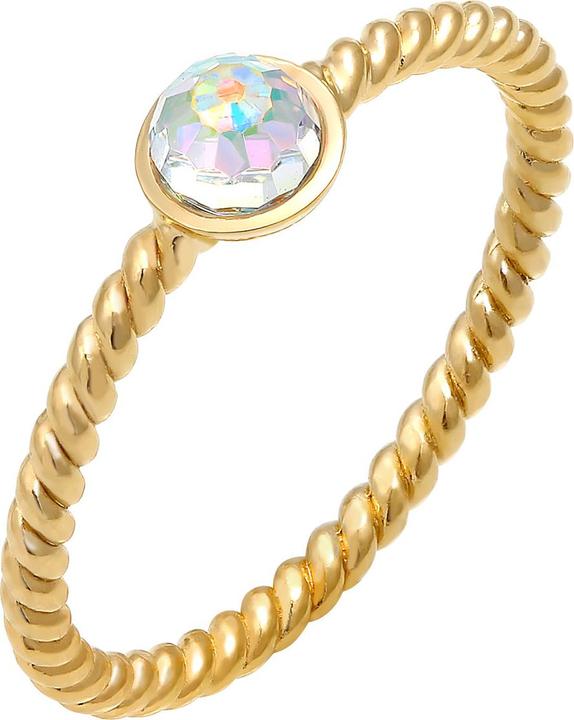 Produktbild Elli Ring Solitär Rainbow Kristalle 925 Silber (54, 925 Silber)