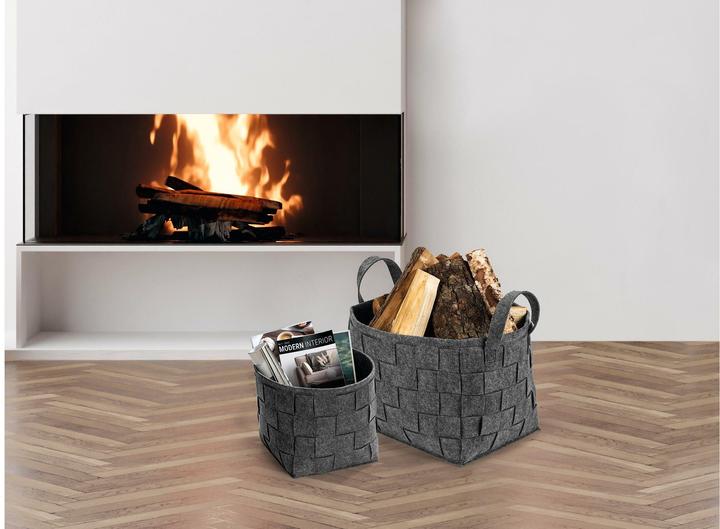 Produktbild N8werk Aufbewahrungskorb Filz 40 cm Dunkelgrau (1 x, 40 cm)
