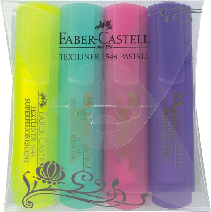 Actual product image Faber-Castell Highlighter Pastel 4 pack (Multicoloured, 5 mm, 4 x)