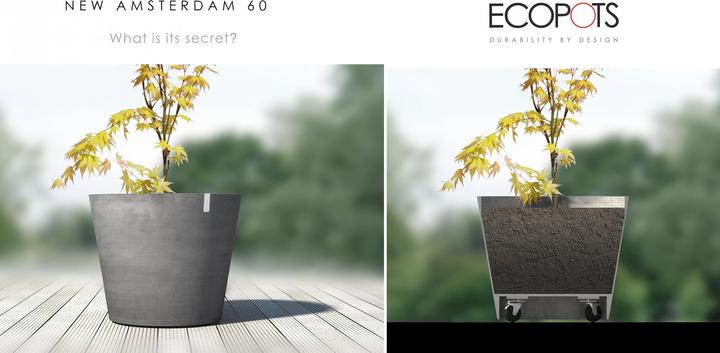 Produktbild Ecopots Amsterdam Wheels (60 cm)