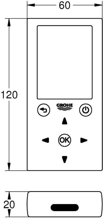 Actual product image Grohe remote