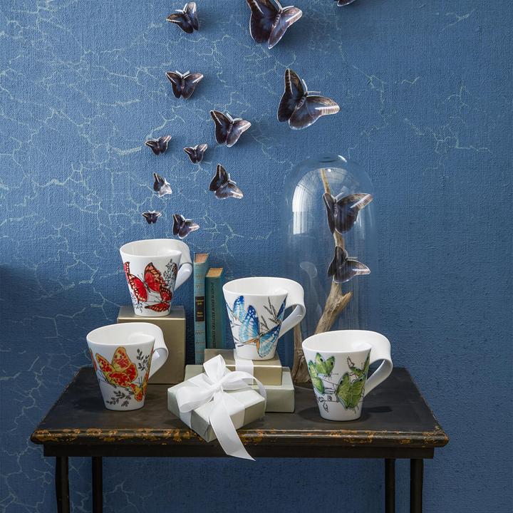 Produktbild Villeroy & Boch Becher mit Henkel (Geschenkkarton) NewWave Caffè Deep green hairstreak (300 ml, 1 x)