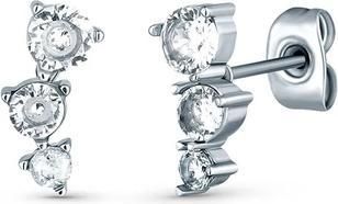 Vuch Glittering Heel Silver Steel Earrings