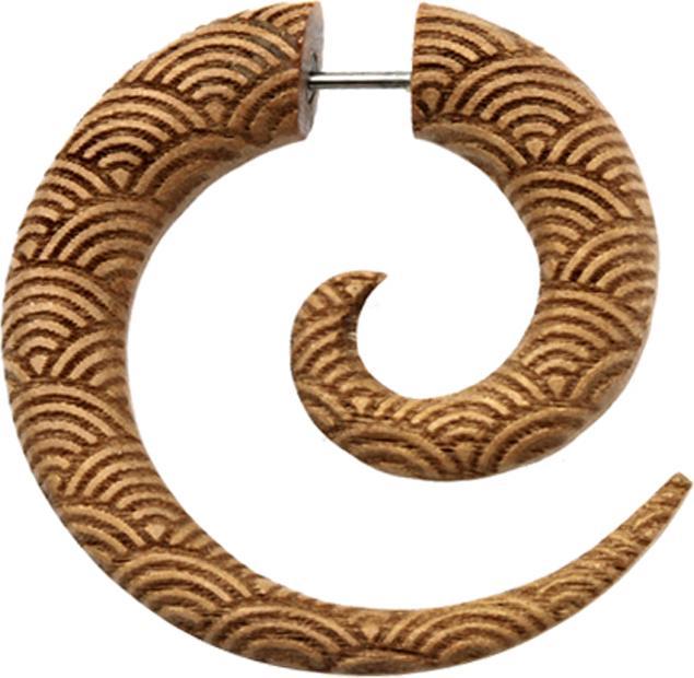 Immagine prodotto Star Piercing Fake Spirale geschnitzt Regenbogen aus Tamarind Holz (Legno di tamarindo)