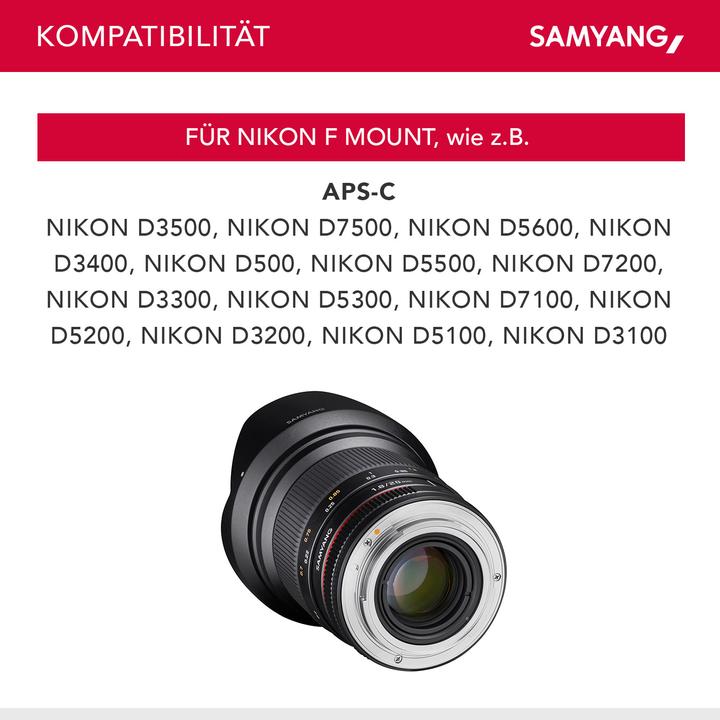 Produktbild Samyang 16mm f/2 ED AS UMC CS - Nikon F (Nikon DX, Nikon F, APS-C / DX)