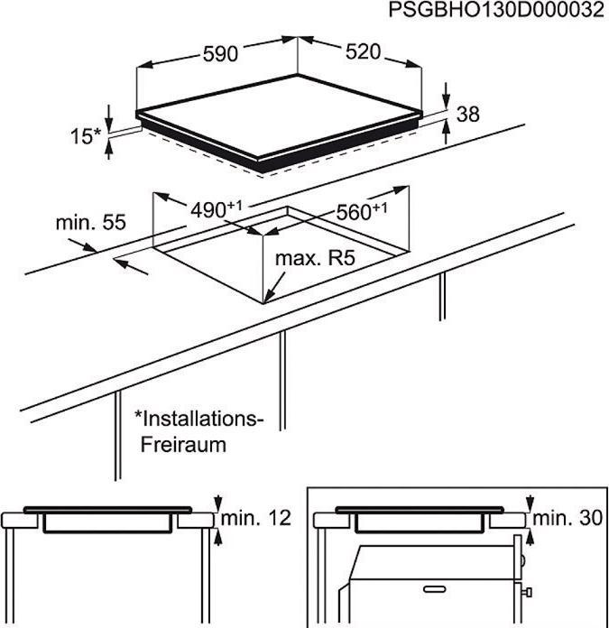 Actual product image Electrolux EHF6547FXK Cooktop Integrated 4 Zone(s)