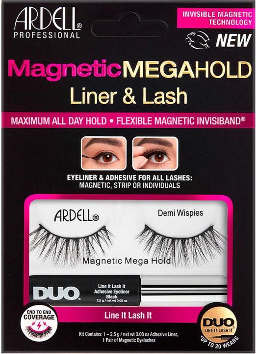 Ardell Magnetic Megahold Liner y Lash Demi Wispies 2 U (Künstliche Wimpern)