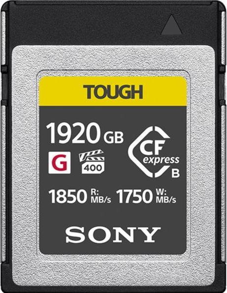 Sony Type B CFexpress memory card of the CEB-G series (1920 GB, CFexpress type B)