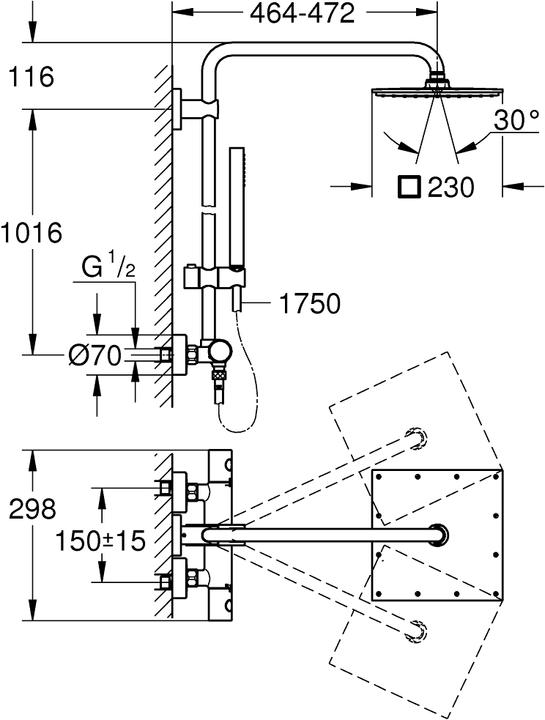 Image du produit Grohe Euphoria Système 230 Système de douche