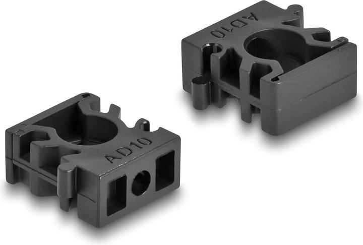 Produktbild Delock Kabelschlauchhalter 10 mm, 8 Stück, Schwarz