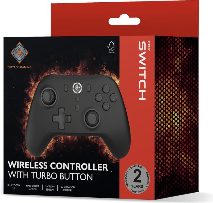 Image du produit Deltaco Contrôleur sans fil pour Switch, PC (Android, iOS, Switch, Steam Machine, Switch OLED)