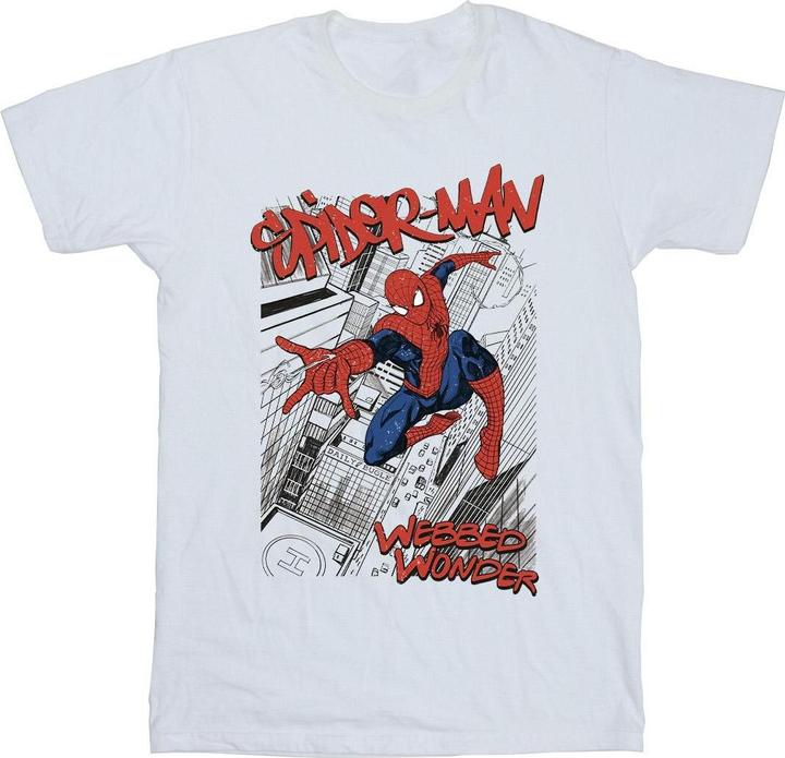 SpiderMan Sketch City TShirt Mädchen
