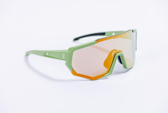 Coast Optics Nita Sportbrille Moss green mit Gold Sun und klarem Glas (Moss green mat, Klar, Gold Sun)