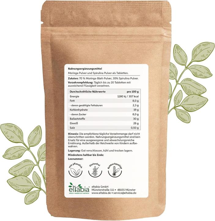 Actual product image Eltabia Moringa tablets (1000 Piece, Pills)