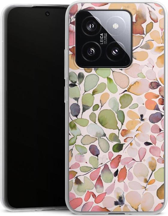 Produktbild DeinDesign Silikon Hülle für Xiaomi 14 Handyhülle Case Smartphone Schutzhülle Eukalyptus Muster Pattern (Xiaomi 14)