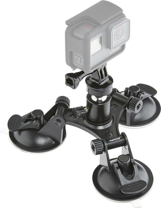 Actual product image mantona 3-legged suction cup holder L (Hero 3, Hero 3+, Hero 4, Hero 2, hero 5, Hero 6, Hero 7)