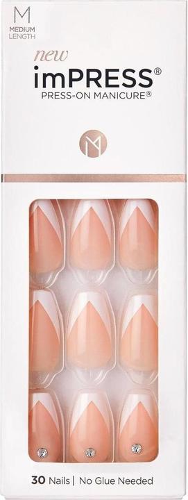 Herba ImPress Nail Kit Medium - So French (Kunstnägel, Nude, Weiss)