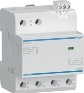Hager UEberspan.T1+T2+T3 4P 12.5kA SPA412FM TNS/TT