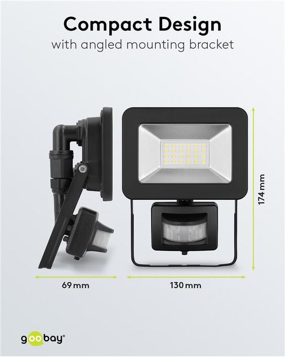 Actual product image Goobay LED outdoor spotlight (1706 lm, IP44)