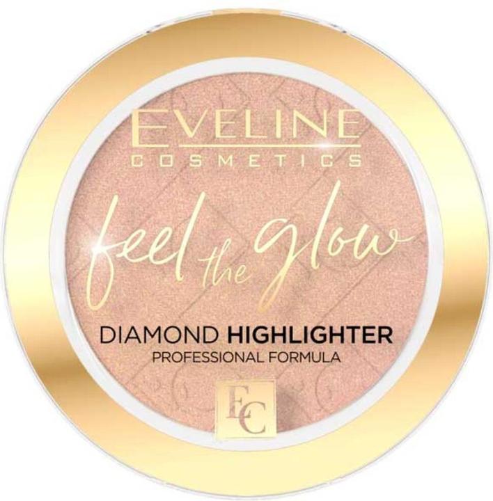 Eveline Feel The Glow Highlighter In Stone 02 Beach Glow 4.2G (02 Beach Glow, Highlighter)