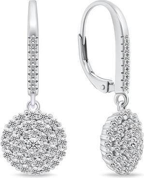 Brilio Silver - Decent silver earrings with zircons EA730W