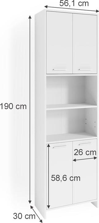 Actual product image Vicco Maris (56 x 30 x 190 cm)