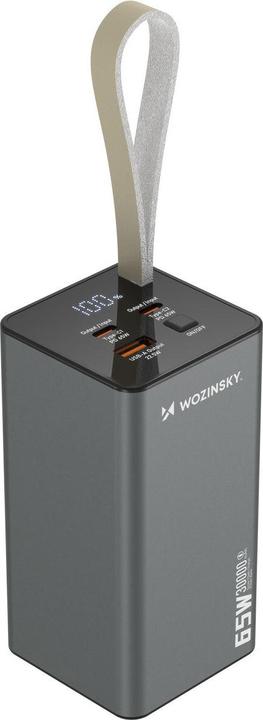 Actual product image Wozinsky Powerbank K65+ 65W 30000mAh 2x USB-C, 1x USB-A 65W - black (30000 mAh, 65 W, 65 Wh)