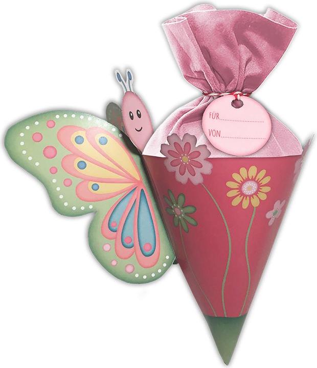 Wunderle Schultüte Schmetterling 15 x 8 cm, gefüllt (Geschenktüte, 1 x)