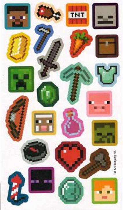 Immagine prodotto Minecraft Icone Adesivi Misura Confezione 25