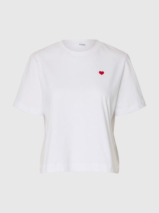 Actual product image Selected Femme Besticktes T-Shirt mit Rundhalsausschnitt (L)