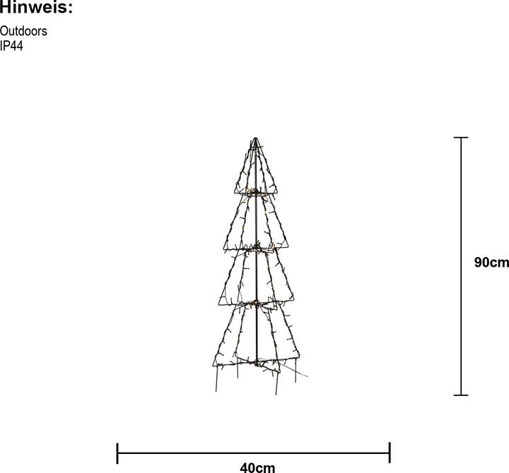 Actual product image Star Trading LED Christmas tree 90 cm Foldy