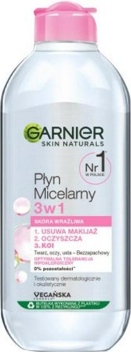 Garnier Skin Naturals Micellar Liquid 3In1 Score Sensitive 400Ml (Cleansing lotion, 400 ml)